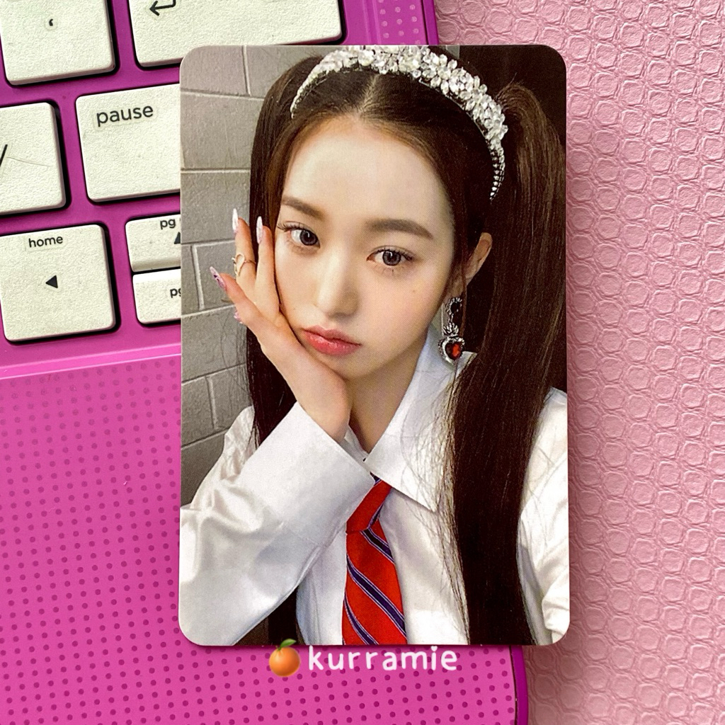 (clearance sell) wonyoung ive official photocard era love dive album versi 1 pc wondas dasi merah ku