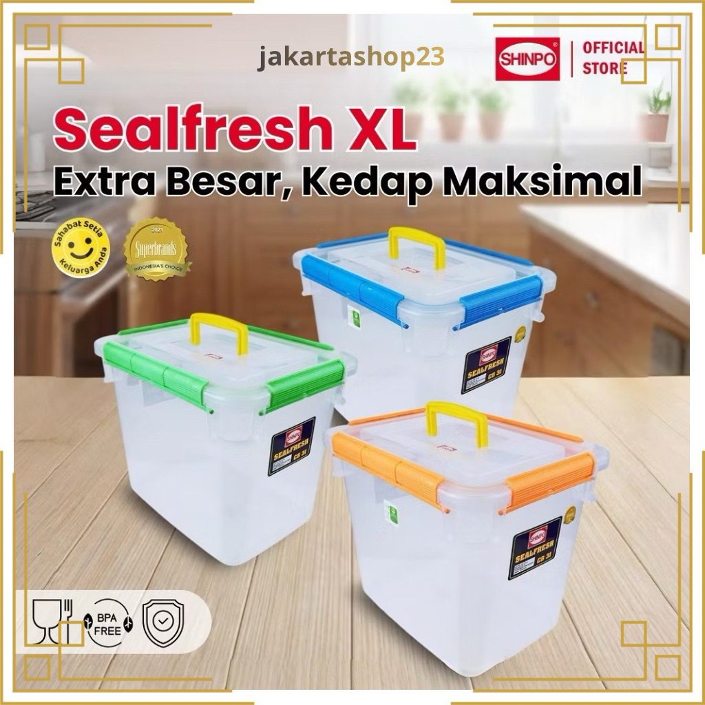 SHINPO Kontainer Plastik XL Sealfresh CB 31 Container Box Tempat Penyimpanan Kedap Udara SIP-155