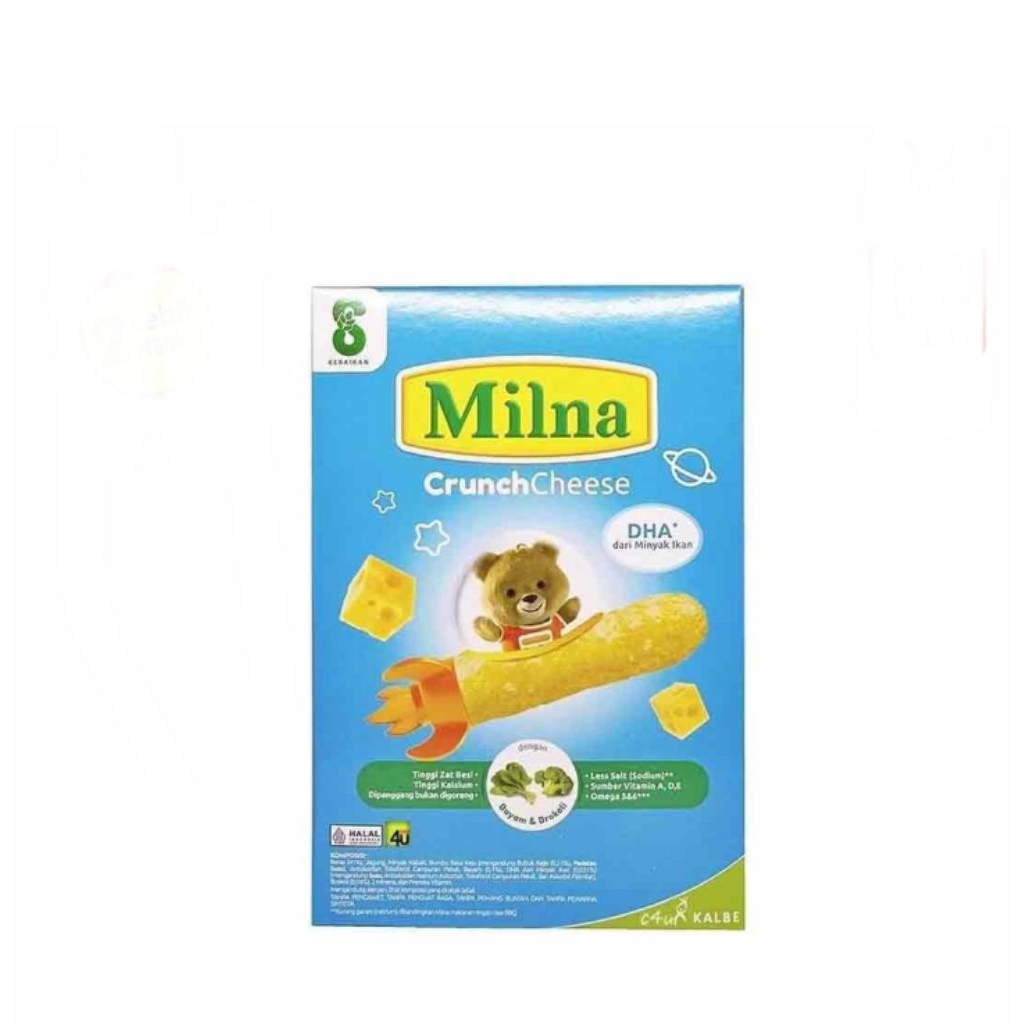 Milna Crunch Cheese 20g - Camilan Bayi 8 Bulan Tanpa Pengawet#