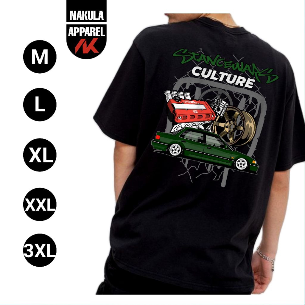 baju kaos mobil Civic lx dan grand Civic STANCEWARS ORI by Nakula ltd