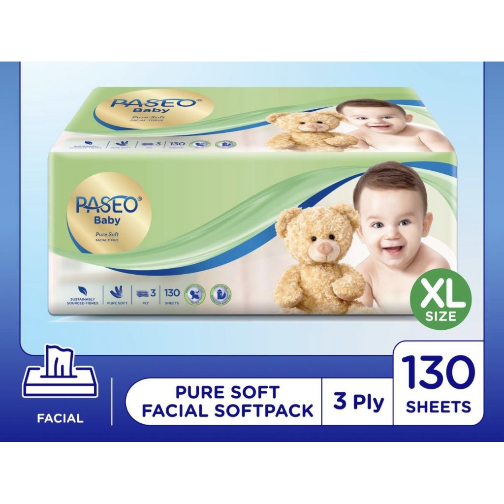 PASEO Tisu Baby Pure Soft 130 Sheets Tisu Bayi Paseo ORIGINAL