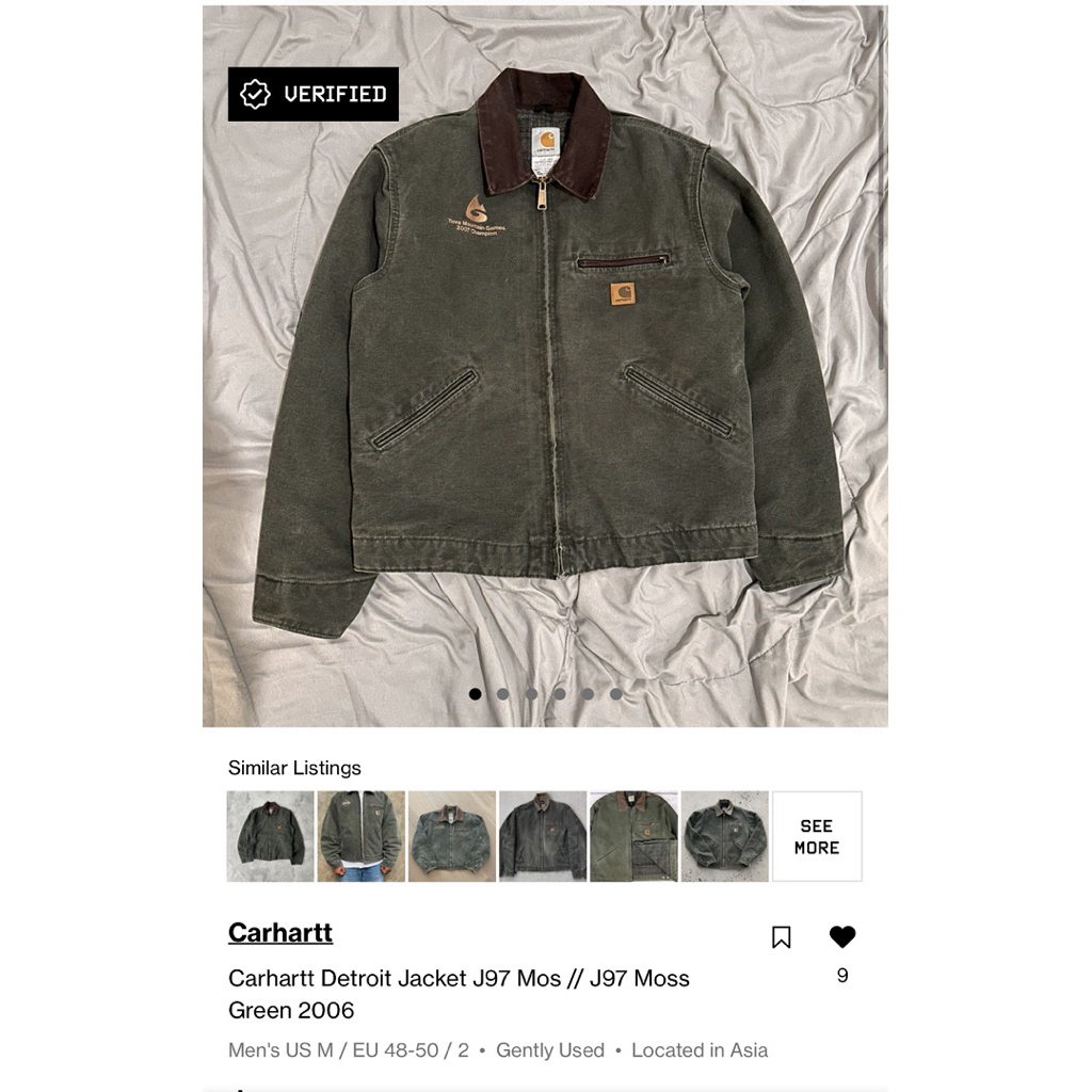 BEST Carhartt Detroit Jacket J97 Mos // J97 Moss Green 2006