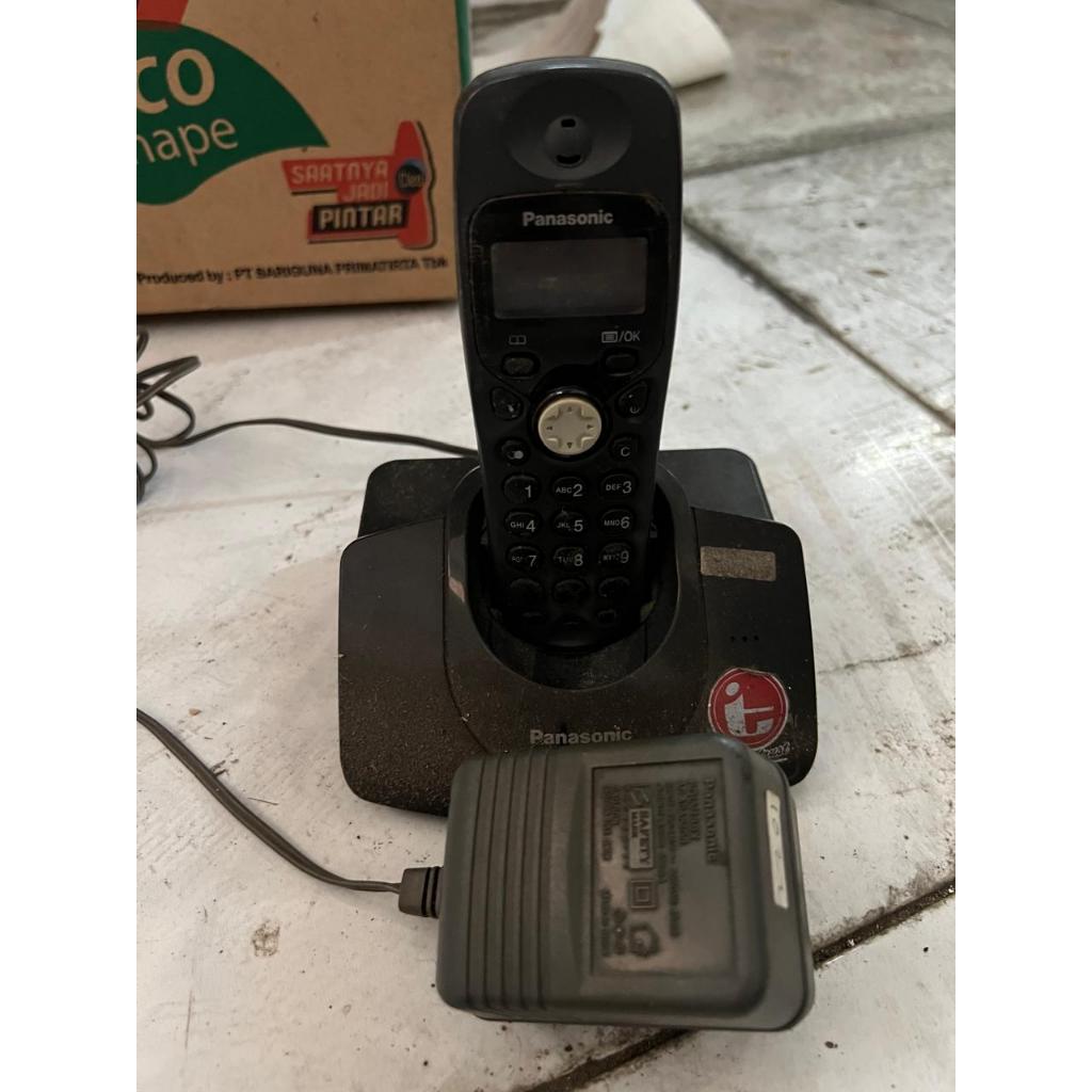 BEKAS PRELOVED SECOND telepon telephone rumah wireless cordless charge panasonic rombeng