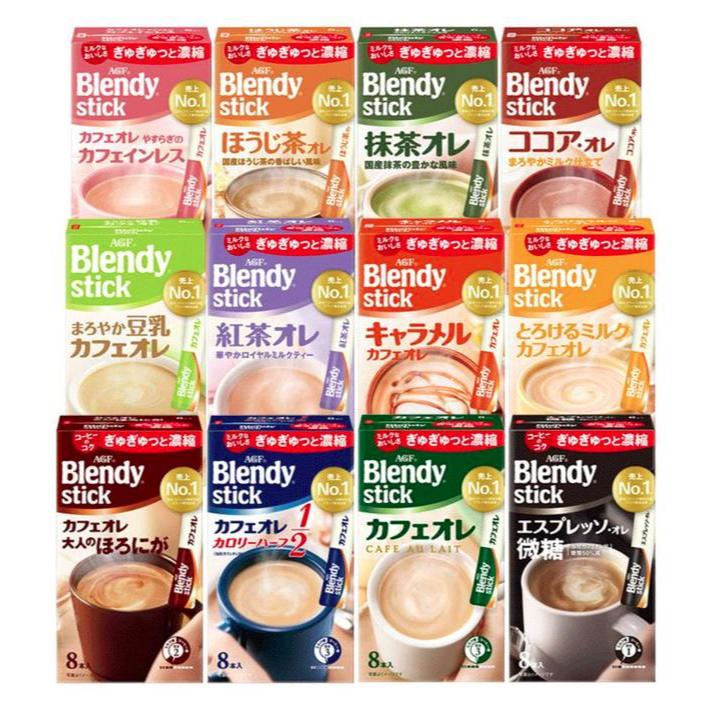 AGF BLENDY Stick Kopi,Teh, Susu 1 Sachet Instan - Jepang - Dengan Banyak Rasa