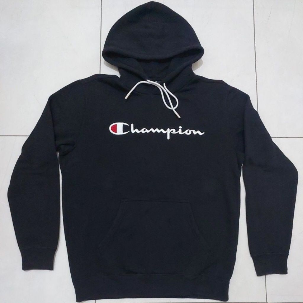Hoodie Champions Original Hitam Size L