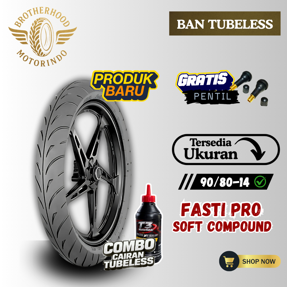 BAN IRC FASTI PRO TL COMPOUND (90/80-14 / 90 80 14) BAN TUBELESS  / BAN SOFT COMPOUND TUBLES / SOFT 