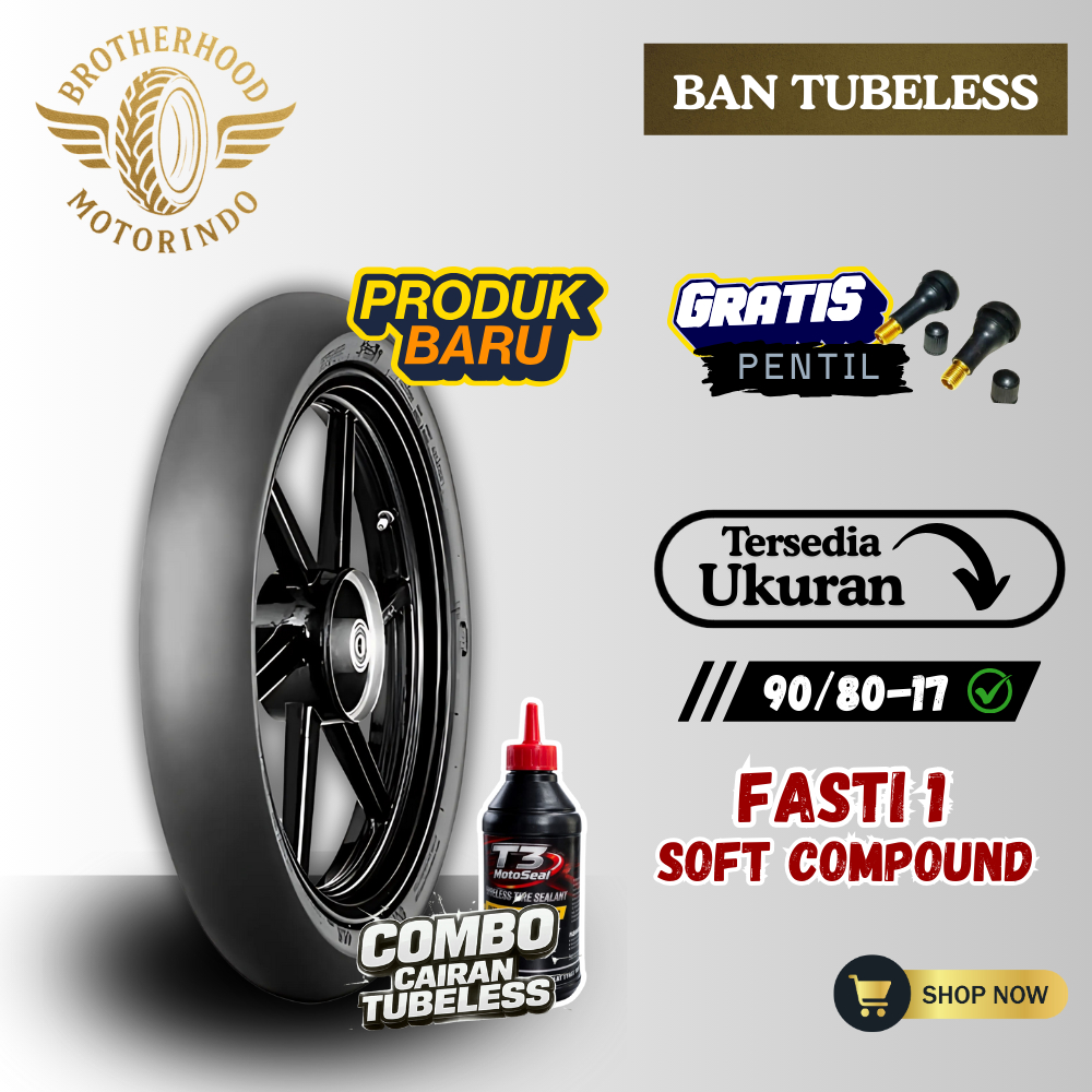 BAN IRC FASTI 1 COMPOUND (90/80-17 / 90 80 17) TUBELESS RING 17 / BAN SOFT COMPOUND TUBLES / SOFT CO