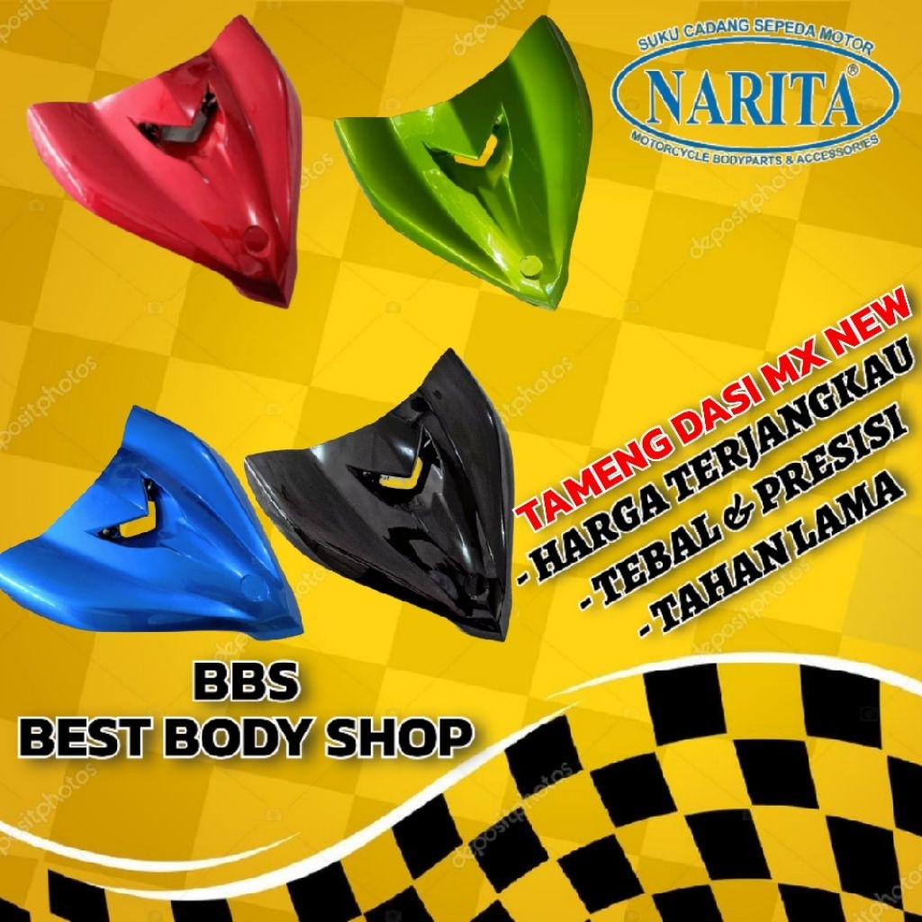 Tameng Body Depan Yamaha Jupiter MX New / Bodi Dasi Jupiter MX New Warna Hitam / Putih / Biru / Ungu