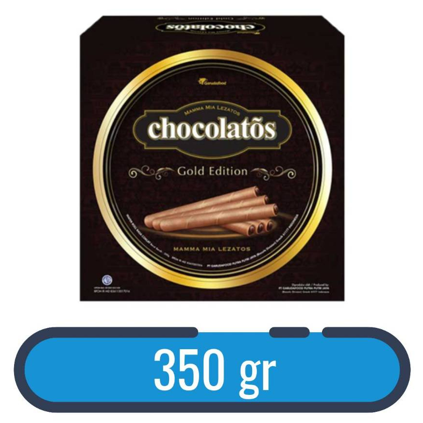 Gery Chocolatos Wafer Roll Gold Edition Kaleng 350 gr