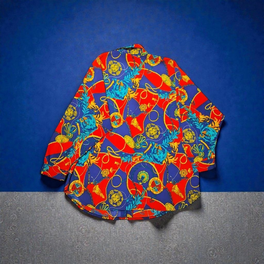 Kemeja vintage motif rantai 80’s