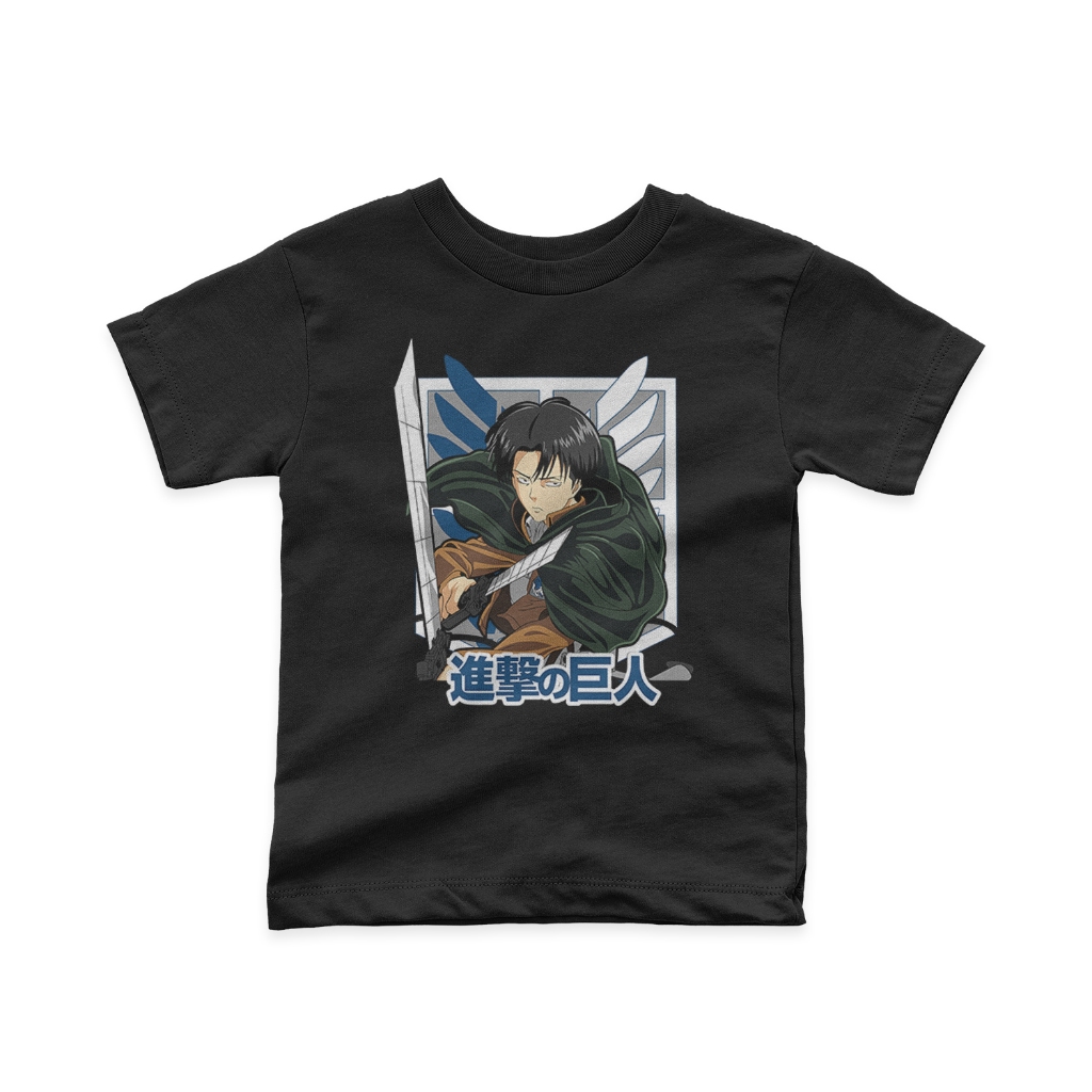 Baju Kaos Anak Anime Attack on Titan Levi Ackerman