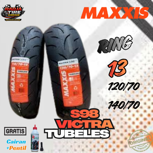 Ban Motor MAXXIS VICTRA  Ring 13 Tubeless – 120/70 140/70 150/60 | Gratis Cairan & Pentil