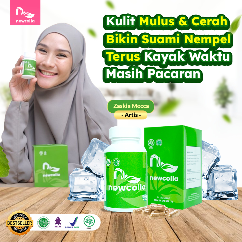 Newcolla collagen original penghilang flek pencerah wajah kusam wanita glowing bpom