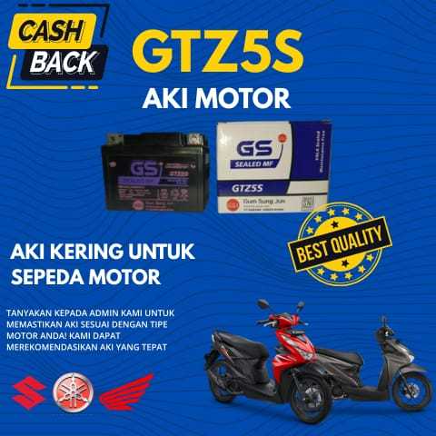 Aki Motor SUPRA X Aki Kering Accu Kering MF GTZ5S