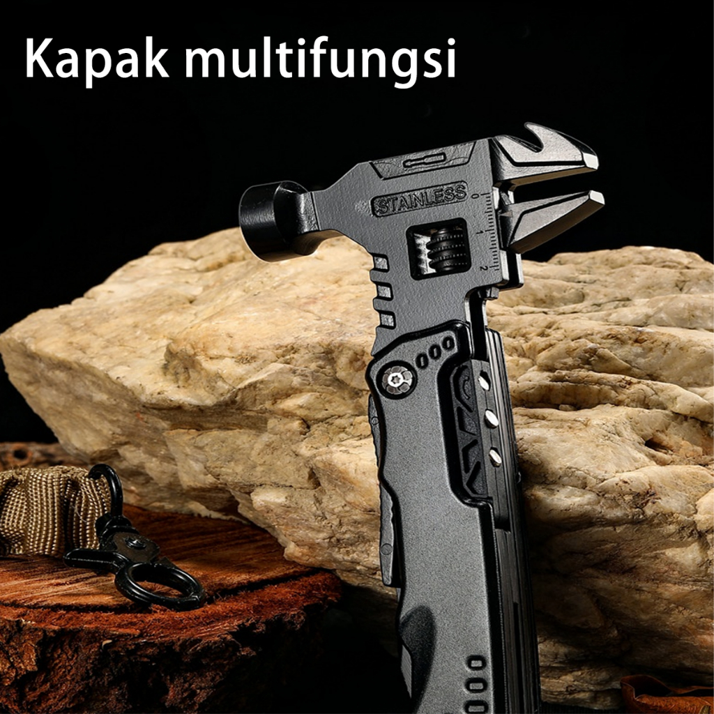 palu multifungsi/palu tang lipat multifunctional axe hammer survival tools/alat multifungsi/palu mul