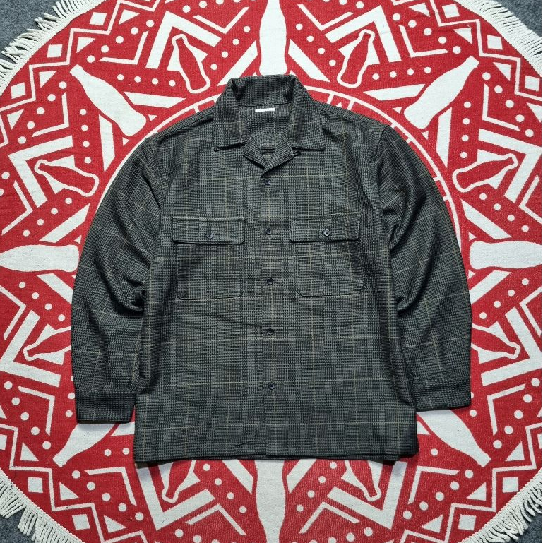 Kemeja Outer Oven collar Global uniqlo pria lengan panjang