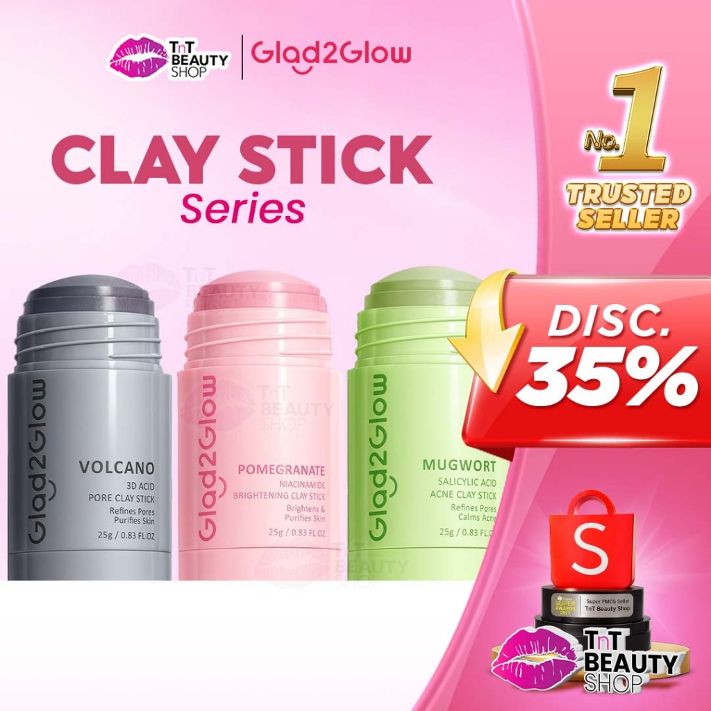 Glad2Glow Volcano 3D Acid Pore Pomegranate Mugwort Salicylic Acid Acne Clay G2G | TnT Beauty Shop