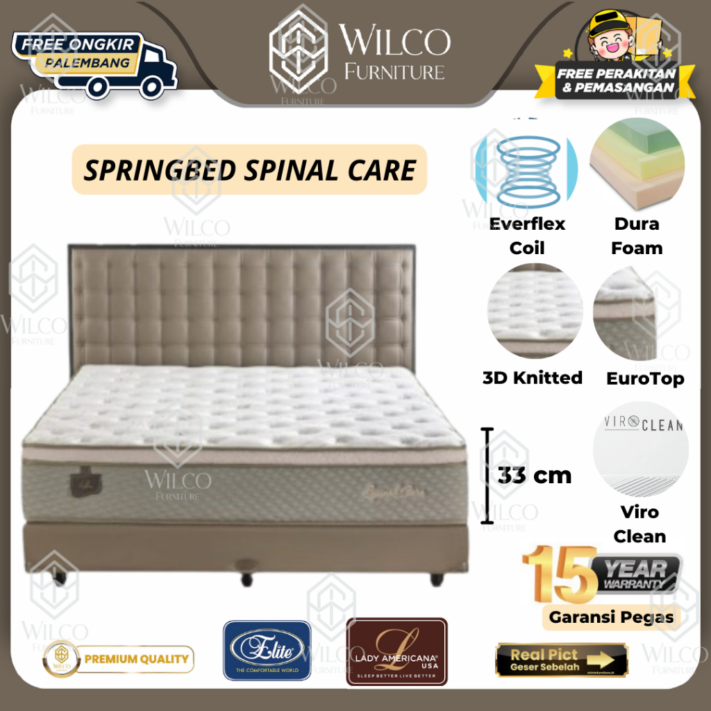 Kasur Springbed Spinal Care Lady Americana / Matras Elite Palembang