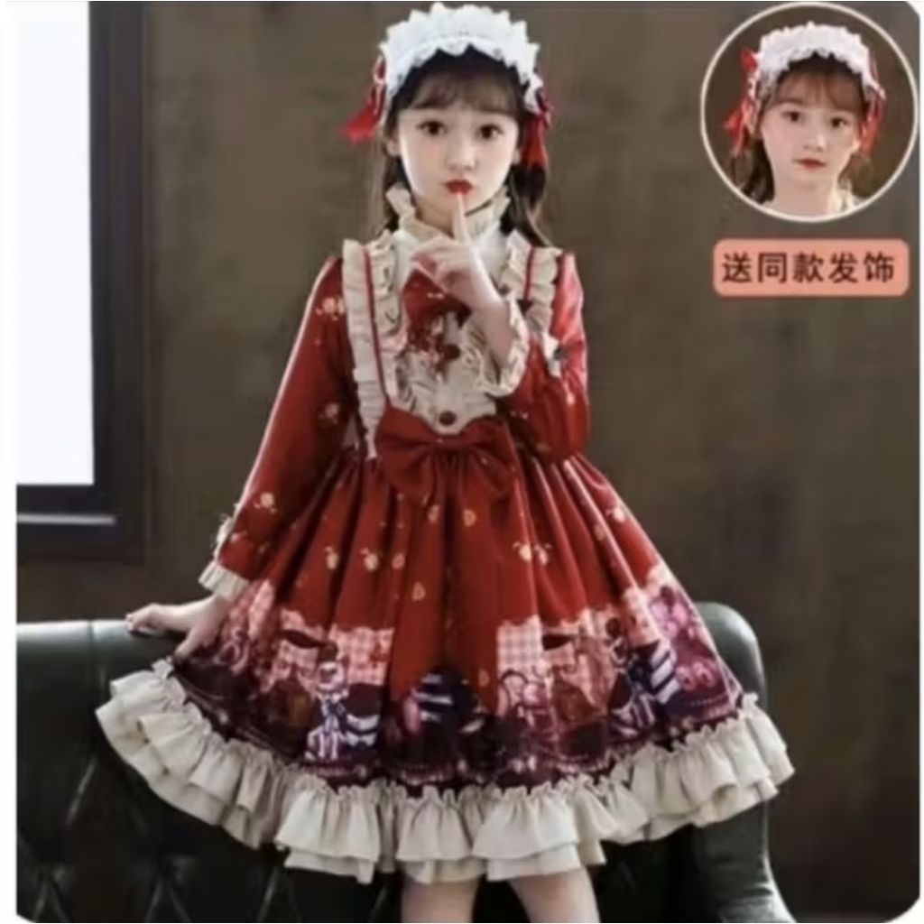 DRESS LOLITA LENGAN PANJANG COSPLAY ELEGAN