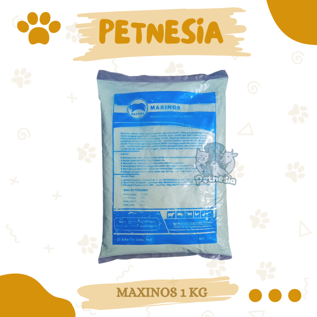 MAXINOS 1 KG - Susu Ternak Kemasan untuk Pengganti Susu Indukan