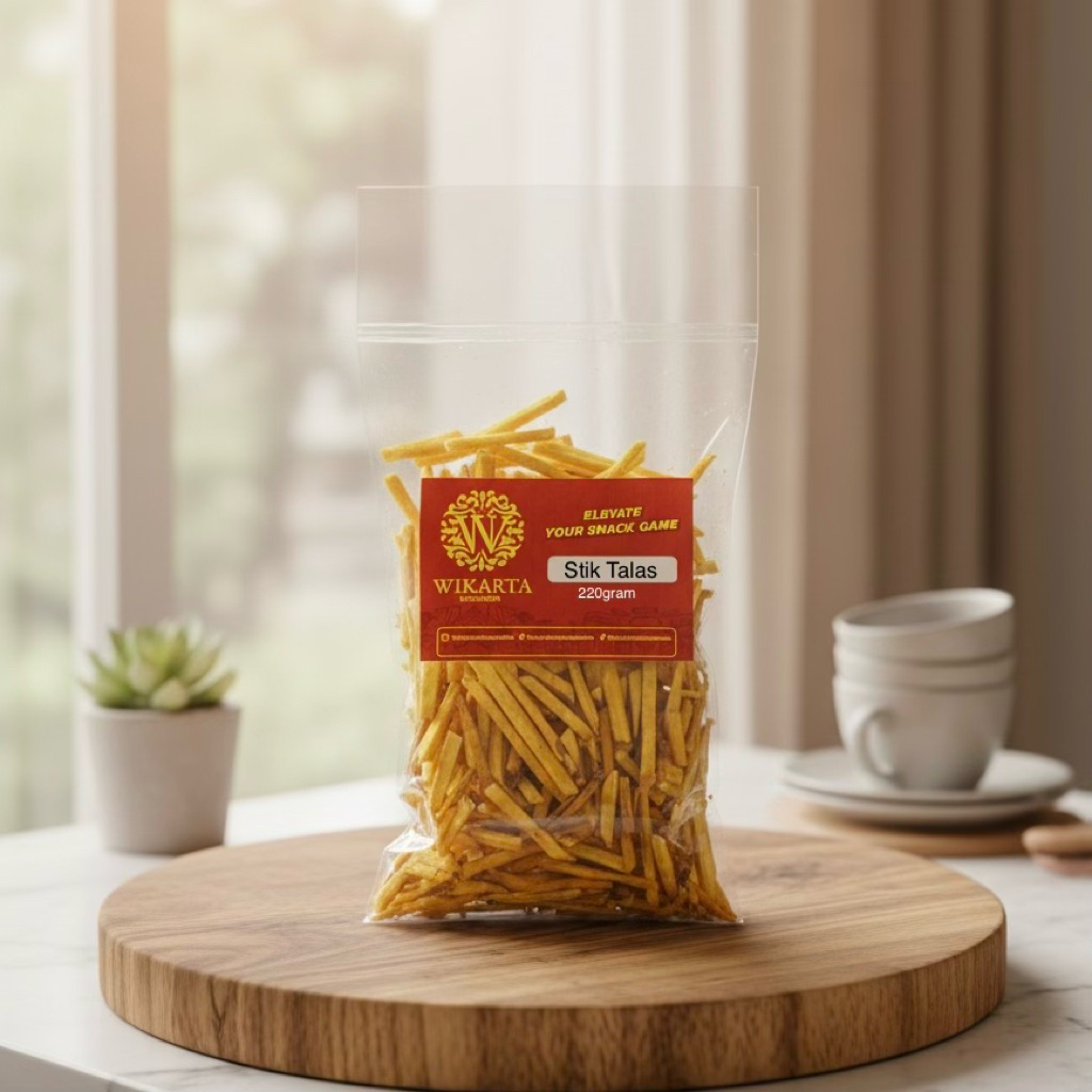 STIK TALAS TALES kripik stik talas 220 gram stik ubi talas asin gurih renyah enak snack camilan kilo