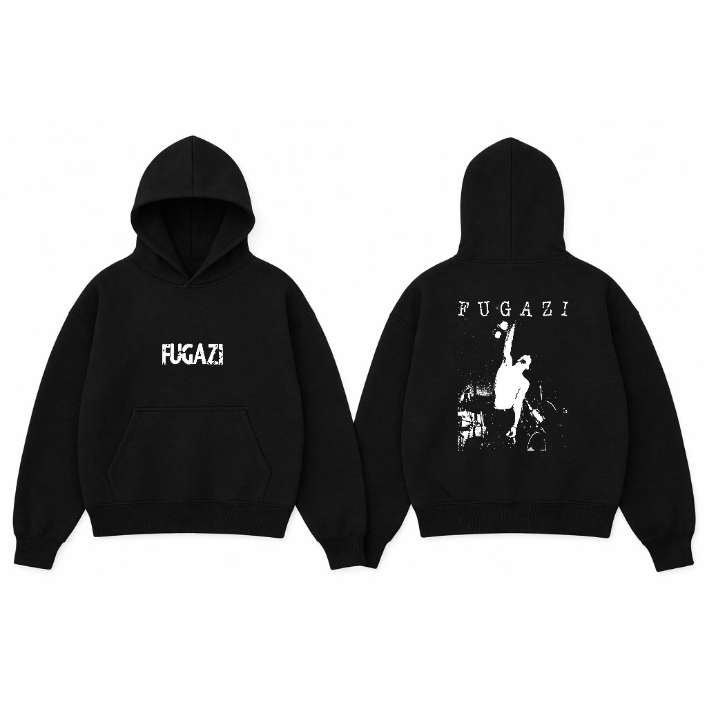 Jaket Hoodie Fugazi 100% Cotton Fleece