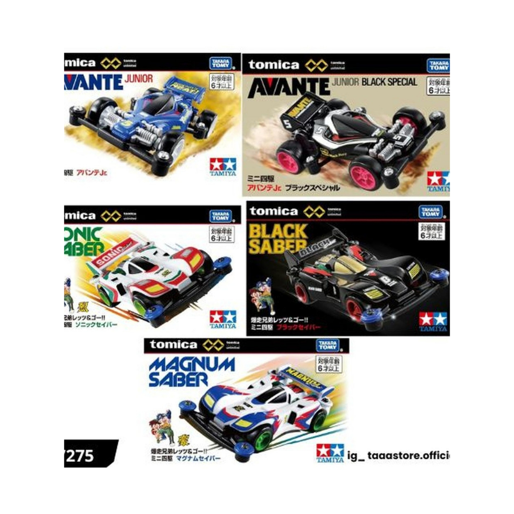 Tomica Premium Unlimited Tamiya mini -Avante Junior -Avante Junior black special-Sonic Saber-Black S