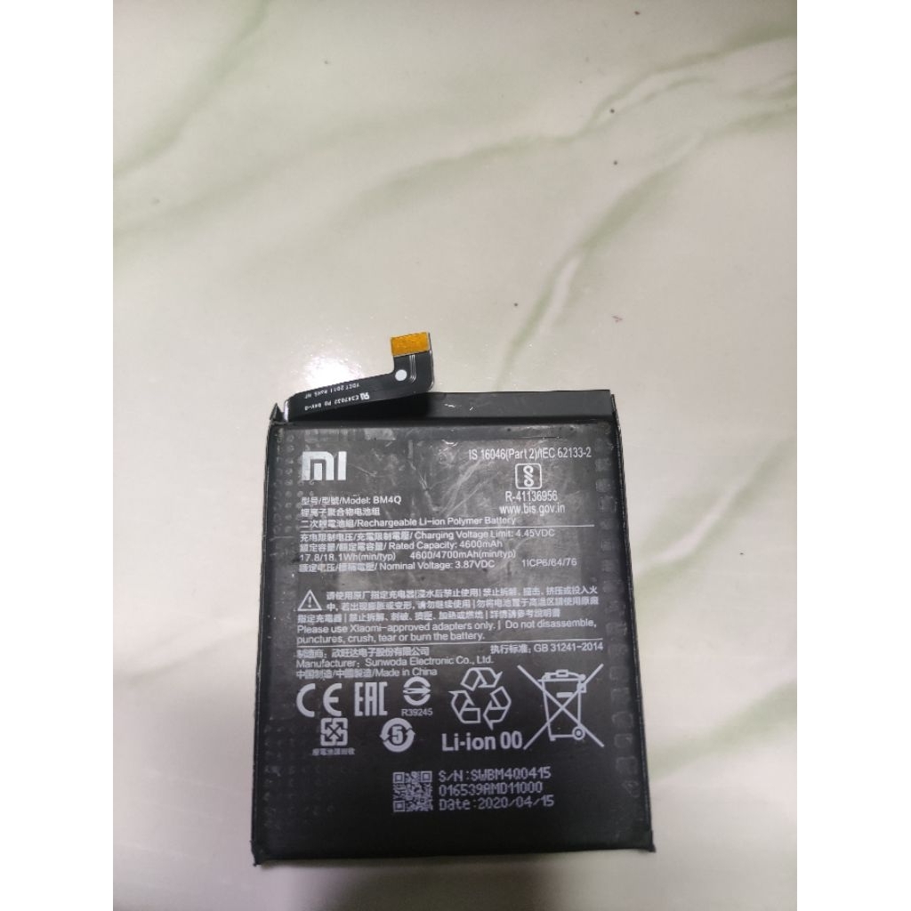 Baterai Poco f2 Pro ori copotan