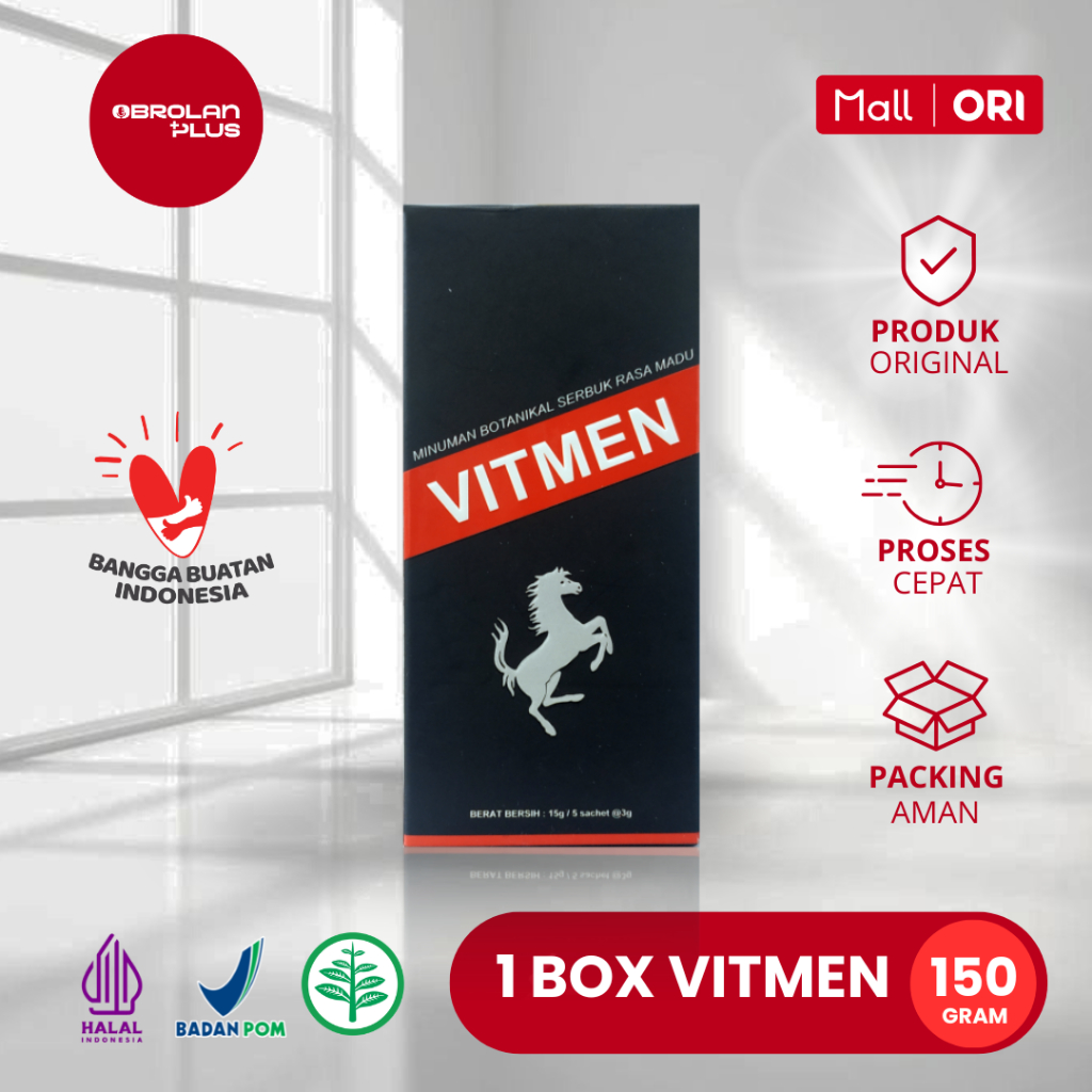 VITMEN SERBUK1 BOX 5 PCS 3g ORIGINAL 100% DAN BPOM I  PENAMBAH STAMINA