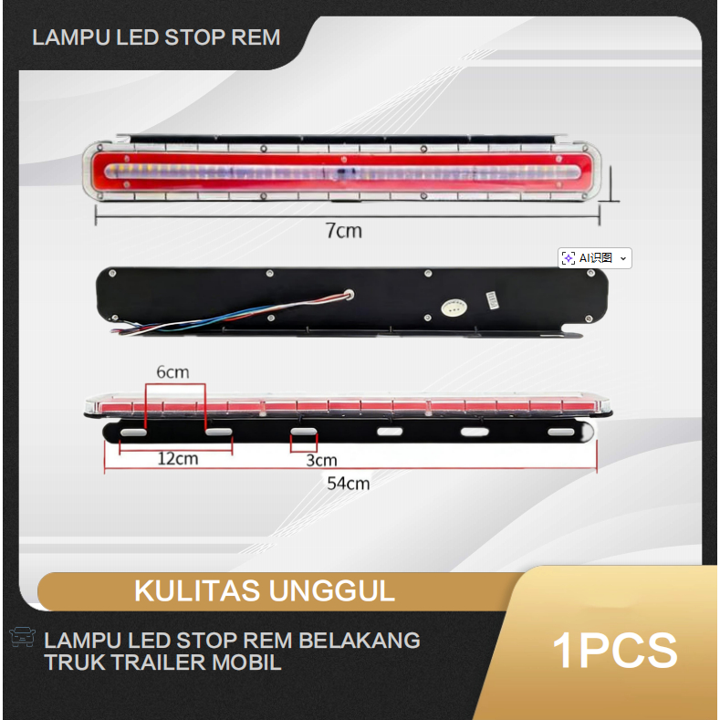 Lampu LED Stop Rem Belakang Truk Trailer Mobil 24v WF-089