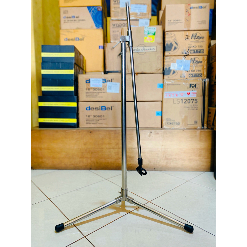 Stand Mic Full Stainless Panjang