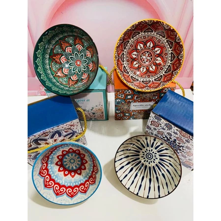 100 pcs Hampers Mangkok Keramik isi 1 Souvenir Estetik kemas Box