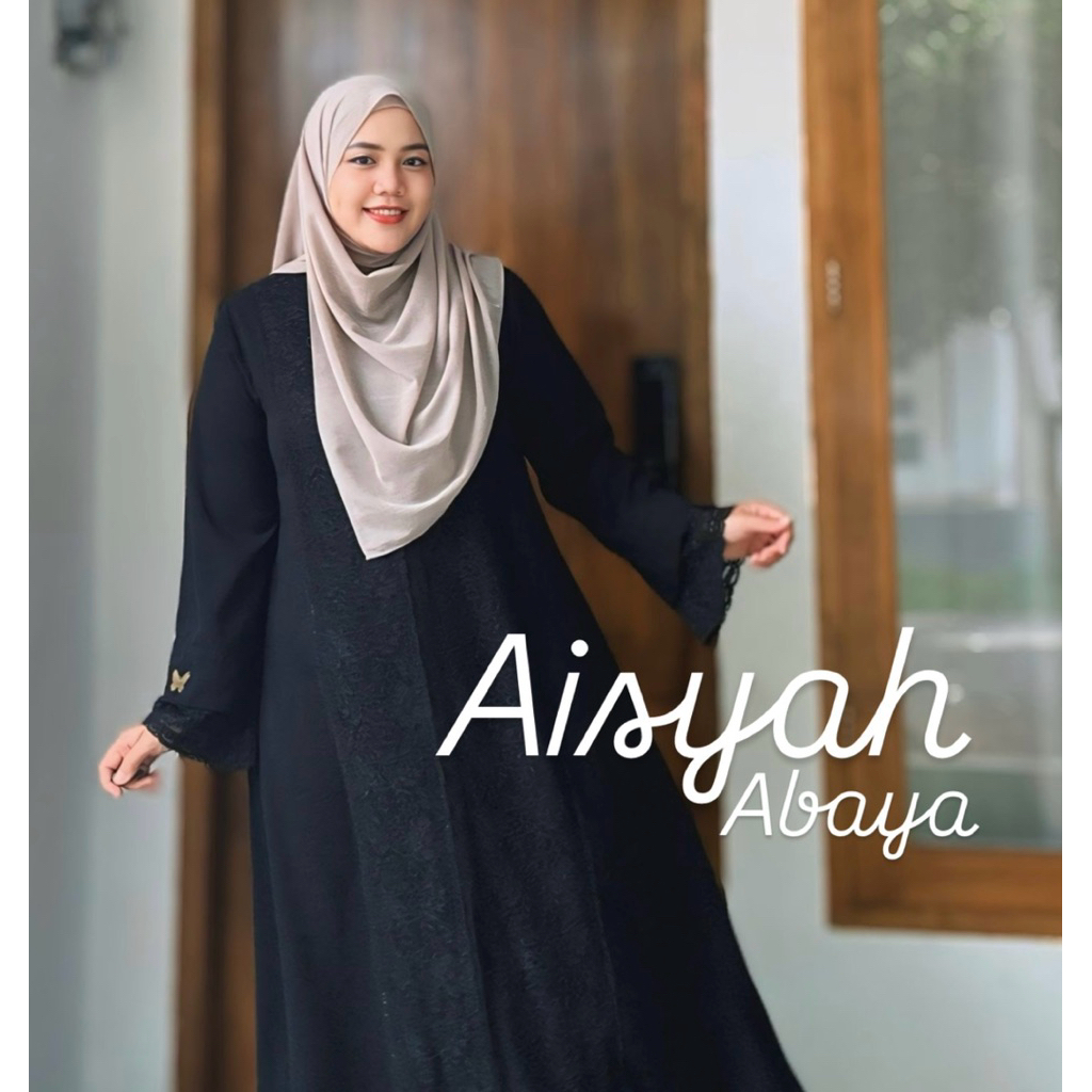 abaya aisyah arabian lace gamis symran