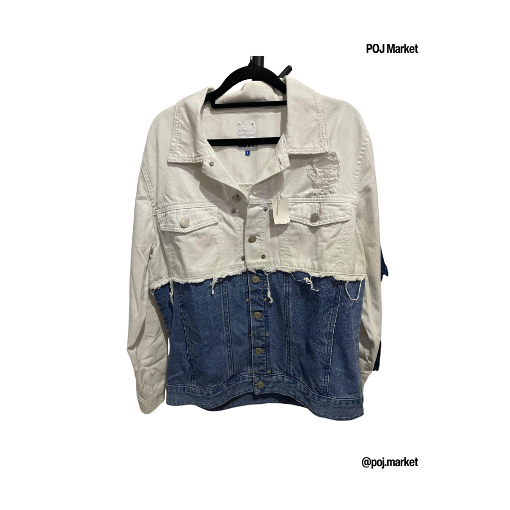 Denim Jacket SJYP Putih Biru Outer