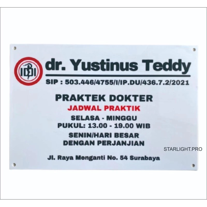 PAPAN NAMA PRAKTEK DOKTER APOTEKER NOTARIS PPAT APOTEK PAPAN NAMA TOKO