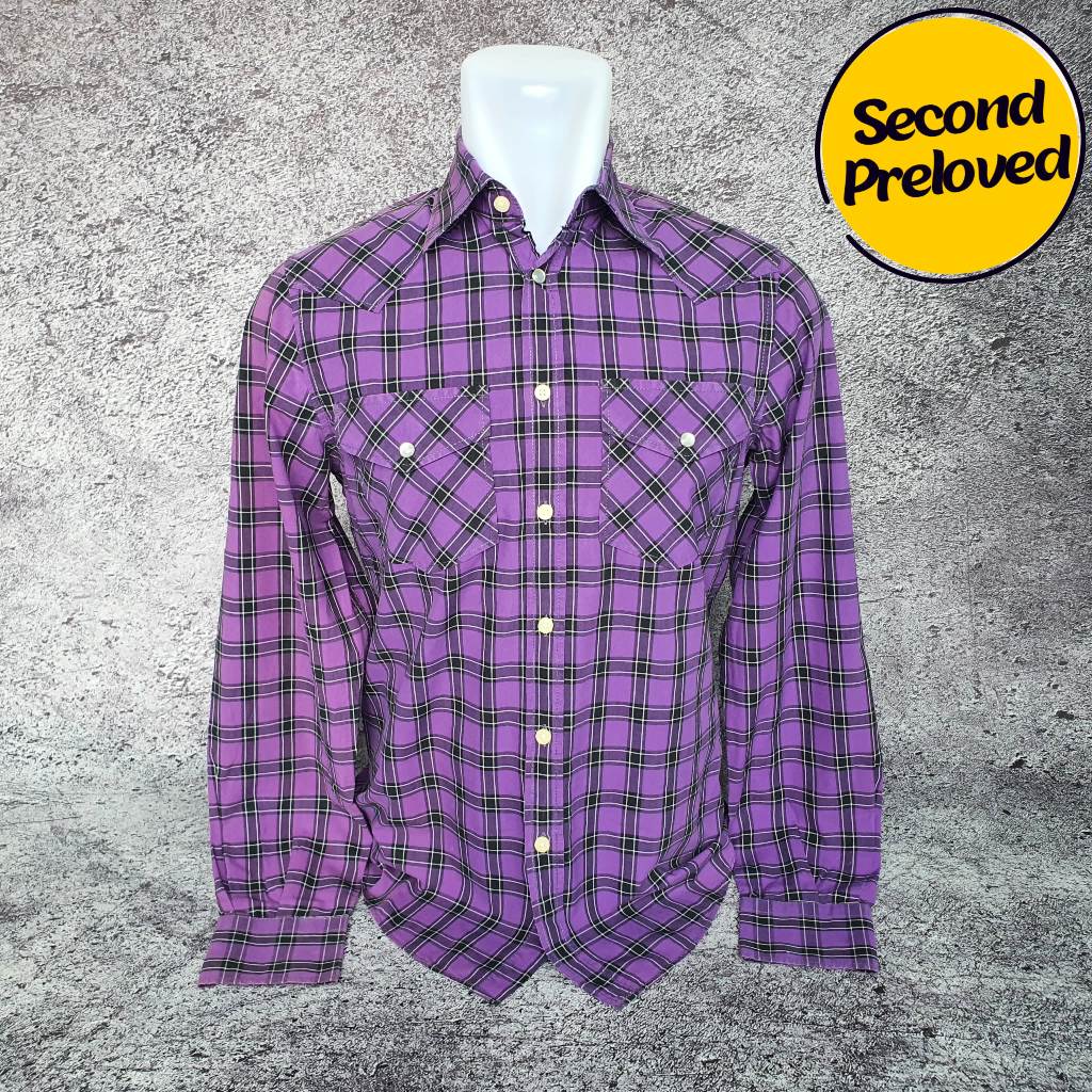 Baju Kemeja Panjang ZARA MAN - Size S / Lebar 49 cm - Original - Second