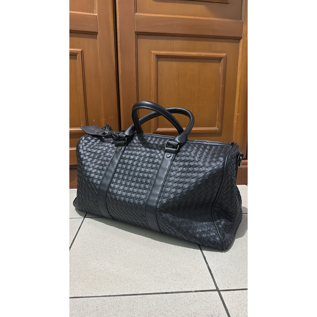 tas anyam travel bag second tas bottega model leather second