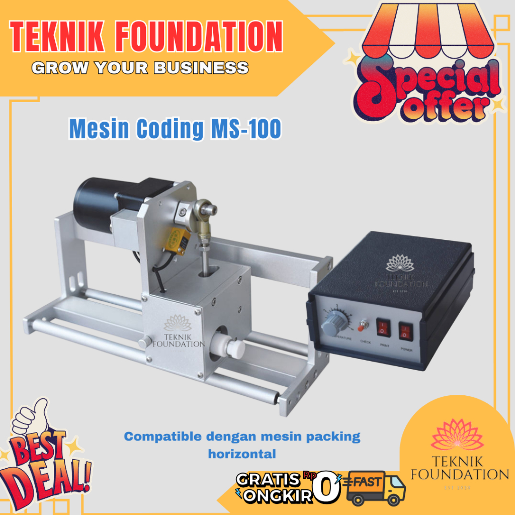 Mesin Coding Expired Date Horizontal MS-100 Coding SL-100 | Mesin Kode Expired Packaging Horizontal