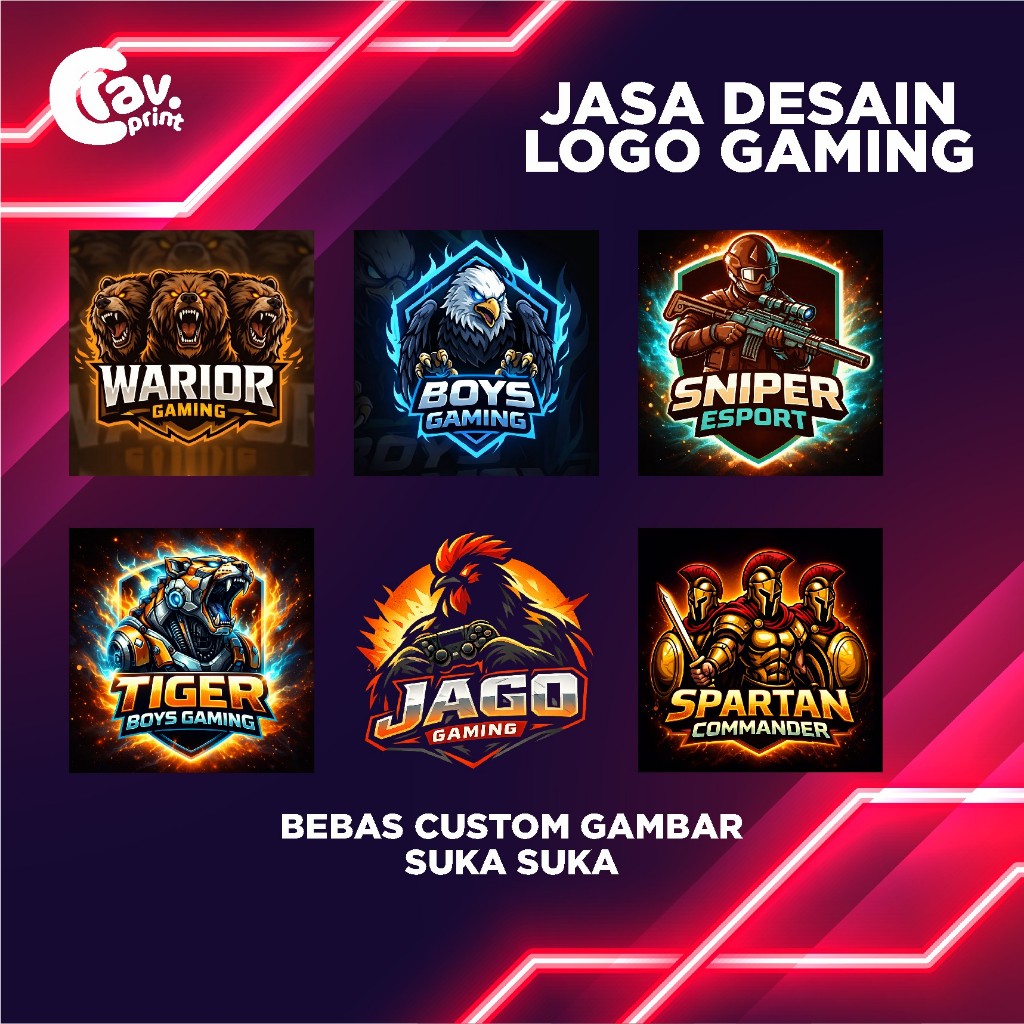 Jasa Desain Grafis | Logo gaming - branding logo - UMKM
