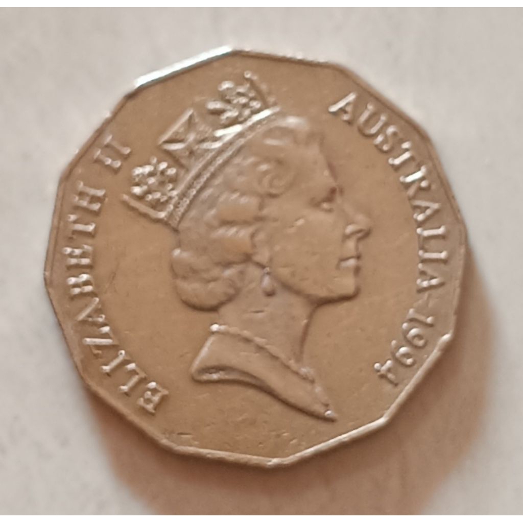 koin Australia 50 cents tahun 1994..