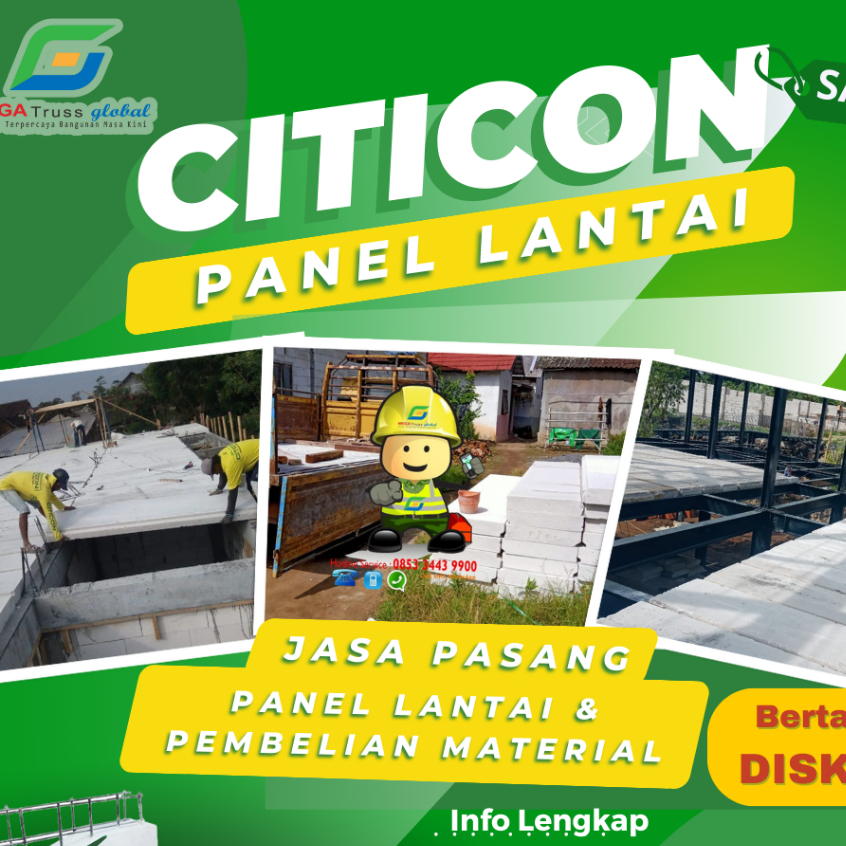Materal Panel Lantai Citicon Di Kediri, Nganjuk, Tulungagung, Blitar, Trenggalek-Panel Dek Hebel ins