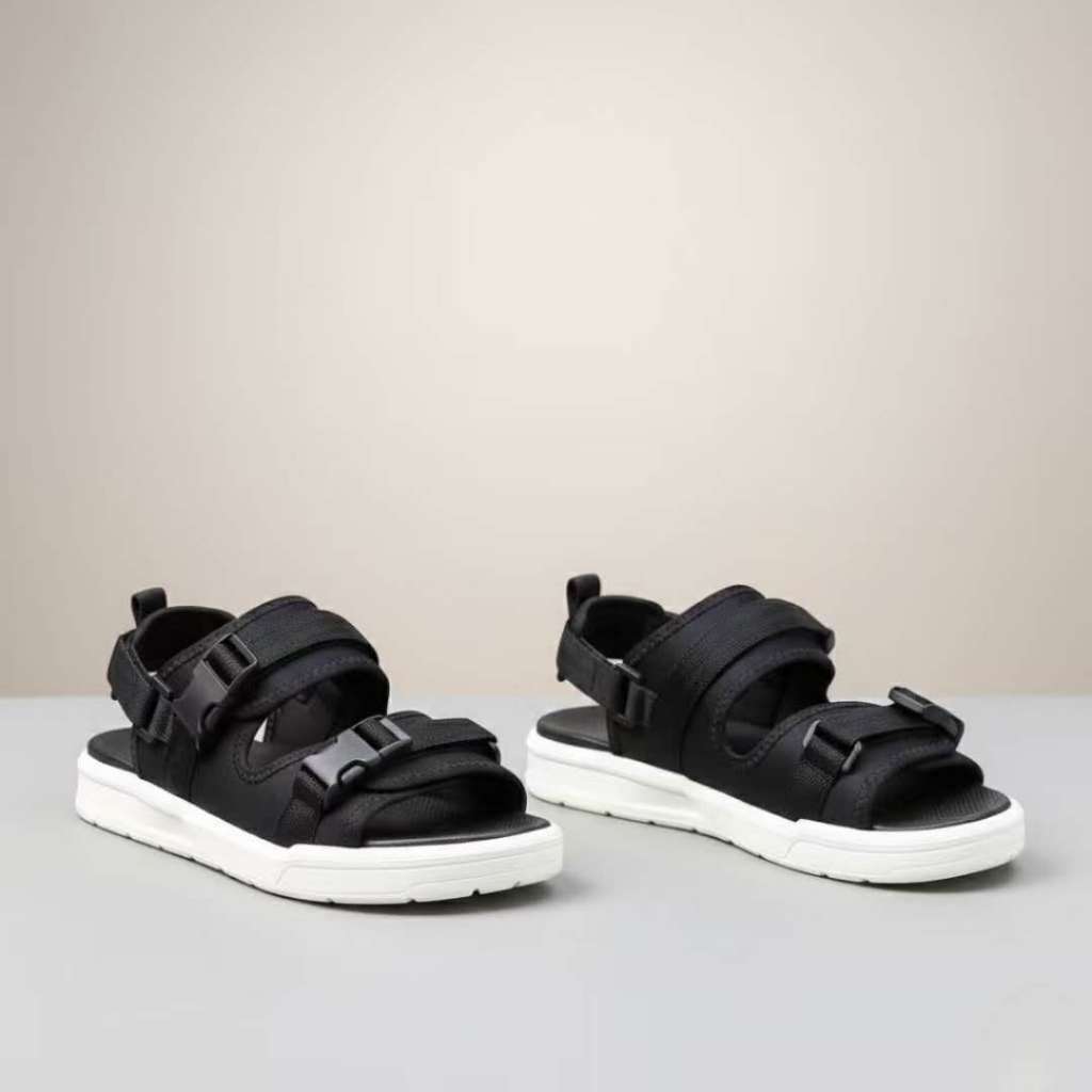 Sandal Gunung Pria Urban Techwear Putih - Sendal Slide Tali Adventure Kekinian
