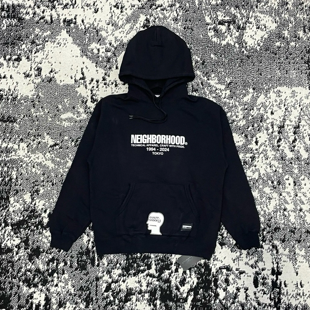 NEIGHBORHOOD CLASSIC LOGO HOODIE BLACK SS24
