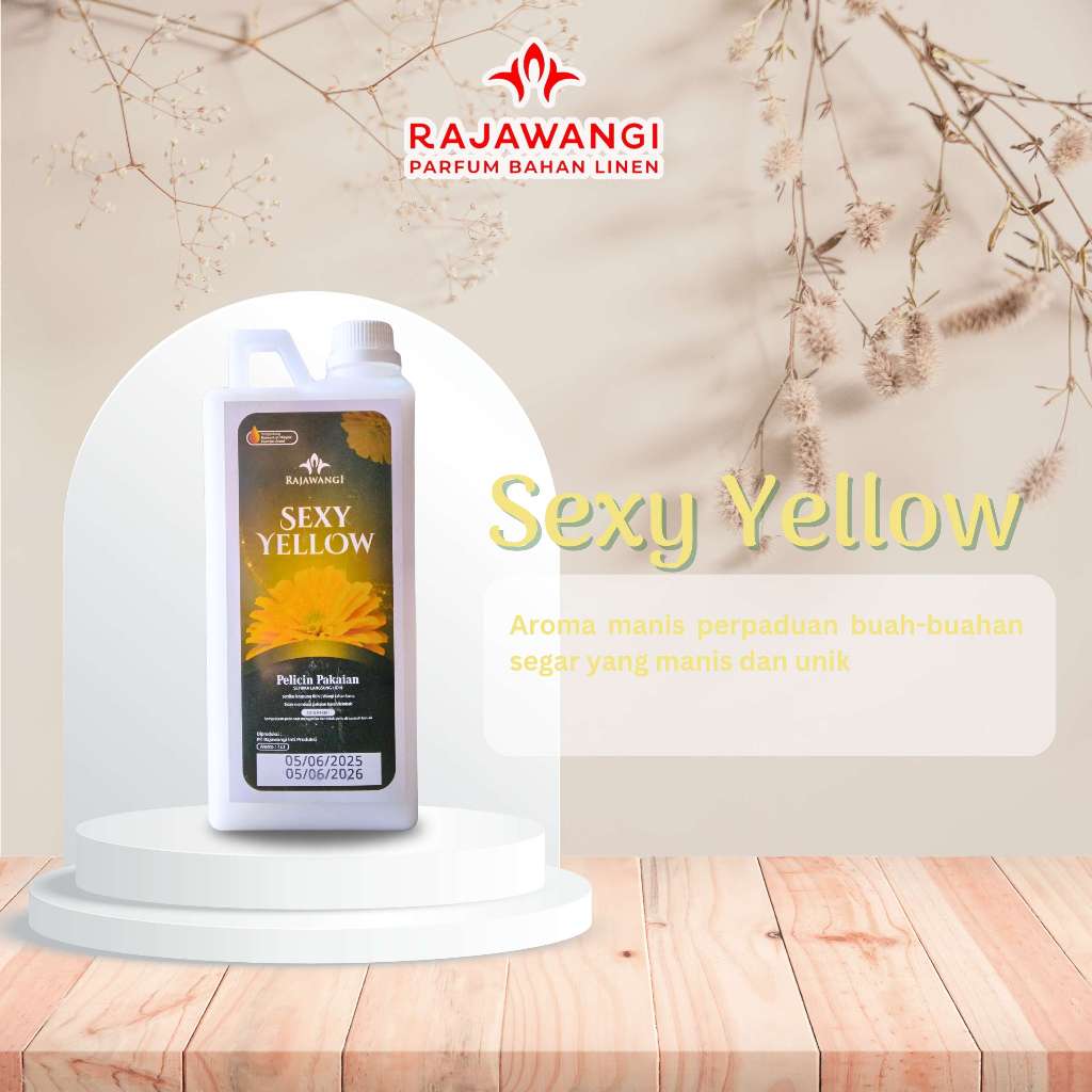 Rajawangi Pelicin Pakaian Aroma Sexy Yellow 1L / Pelicin Pakaian Laundry Murah