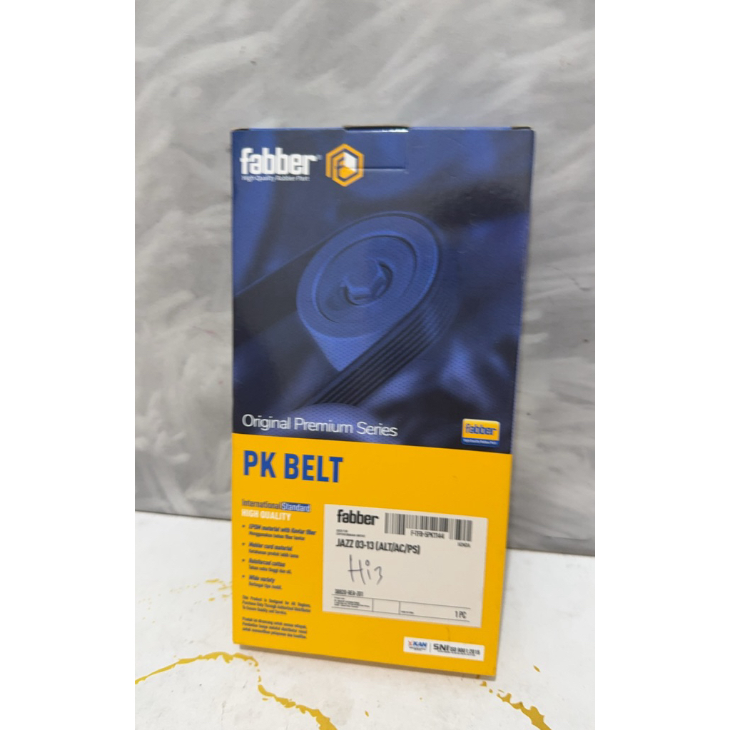 fan belt (tali kipas) 5PK1144 fabber untuk beberapa model mobil Honda jazz 03-13 (alt/ac/ps) | mobil