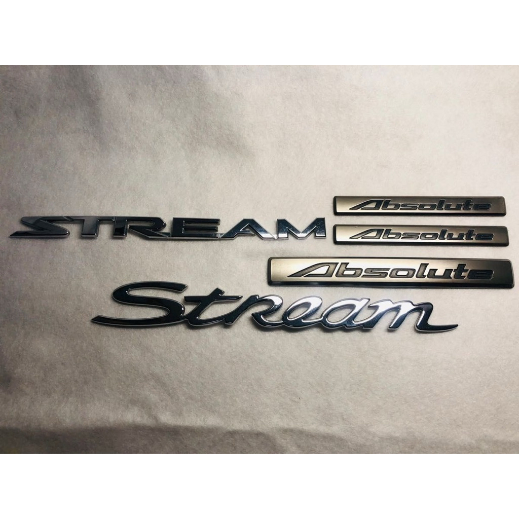 emblem absolute silver honda stream 2001-2007