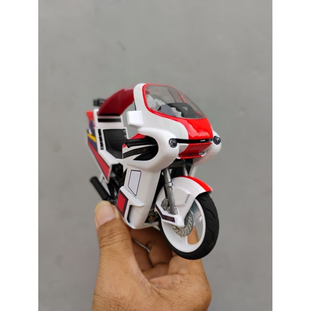 Diecast miniatur motor ROAD SECTOR skala 1:12 Handmade