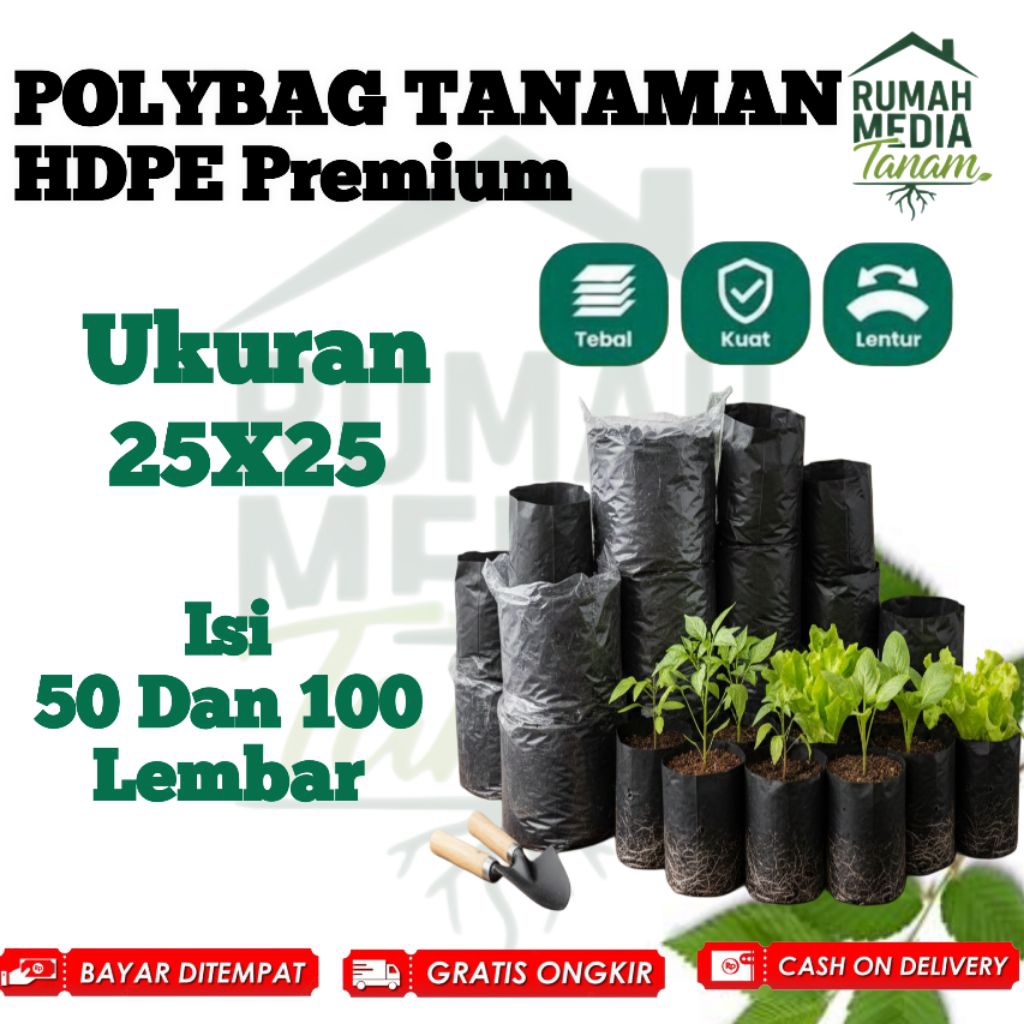 Polybag Polibag Media Tanam Polybag Berkualitas Dan Murah Polybag Ukuran 25X25 Polybag Isi 100 Dan 5