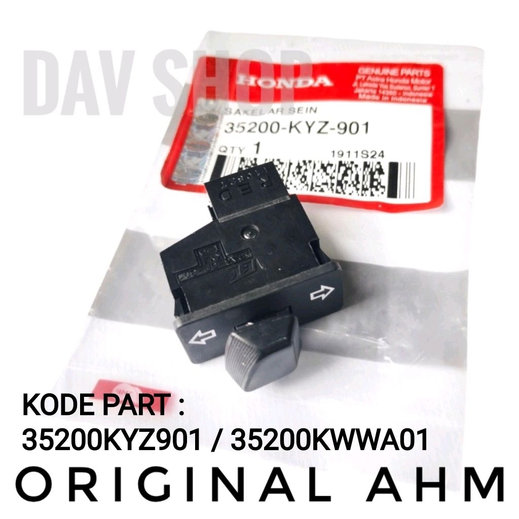 TOMBOL SAKLAR SEIN SEN BEAT FI PCX 150 CBU SCOOPY FI SPACY KARBU/FI ORI AHM 35200KYZ901/KWWA01