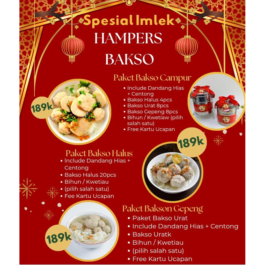 HAMPERS IMPLEK BAKSO DANDANG ( Bakso Gepeng)